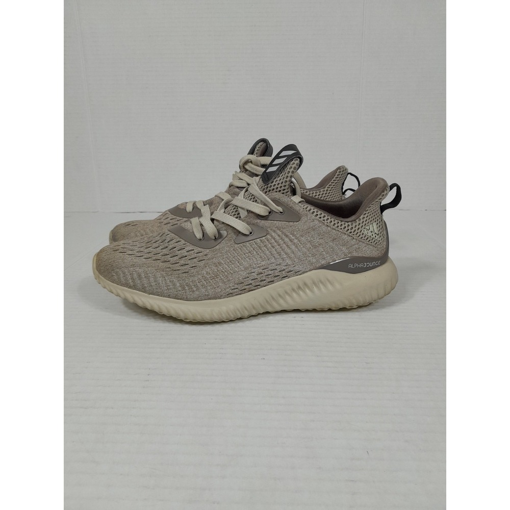 Adidas Alphabounce Shoes Men's 6.5 Beige Running Athletic Walking Gym Sneakers
